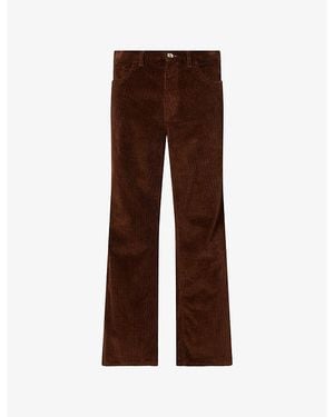 Marni Wide-Leg Corduroy Cotton Trousers - Brown