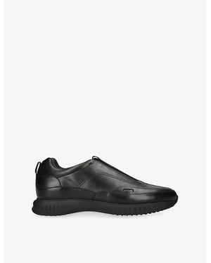 John Lobb Stream Elastic Leather Trainers - Black