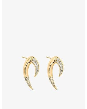 Shaun Leane Talon Large 18Ct- And 0.90Ct Diamond Earrings - Metallic