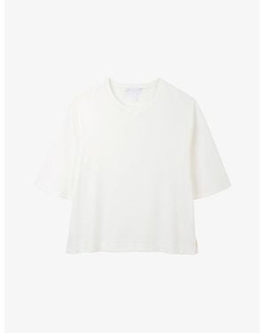 The White Company Ribbed Oversized-Fit Stretch Modal And Cotton-Blend T-Shirt - White
