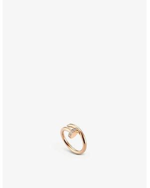 Cartier Juste Un Clou 18Ct Rose- And Diamond Ring - Metallic
