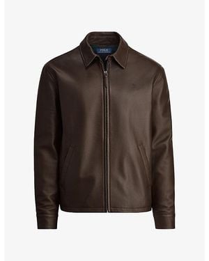 Polo Ralph Lauren The Bayville Leather Jacket - Brown
