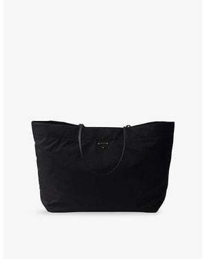Prada Re-Nylon Large Woven Tote Bag - Black