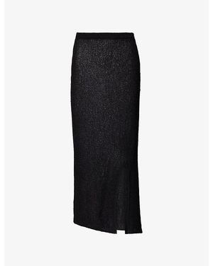 WE Are Tala Beach Column Knitted Maxi Skirt - Black