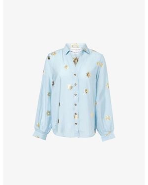Never Fully Dressed Sun Miley Printed Woven Shirt - Blue