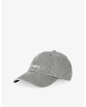 The Kooples Logo-Embroidery Adjustable Cotton Cap - Grey