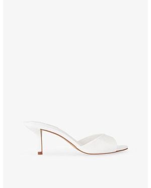 Steve Madden Kendrix Leather Heeled Mules - White
