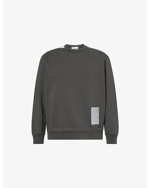 Stone Island Marina Logo Cotton Sweatshirt - Grey