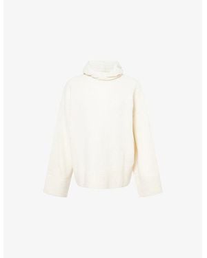 Barbour Evette Relaxed-Fit Wool Hoodie - White