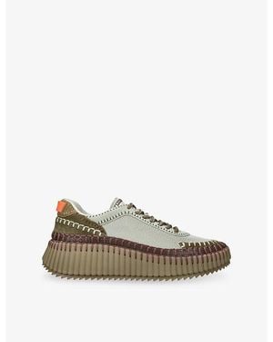 Chloé Nama Runner Woven Sneakers - Natural