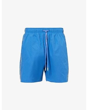 BOSS Iconic Stripe Swim Shorts - Blue