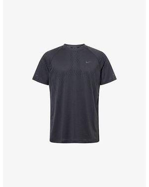 Nike Dri-Fit Adv Crew-Neck Stretch-Woven T-Shirt - Blue