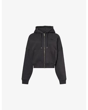 WE Are Tala Cocoon Zip-Through Cotton-Blend Hoody - Black