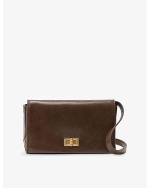 Reiss Aletta Leather Shoulder Bag - Brown