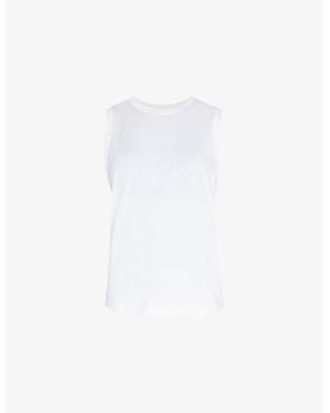 Sweaty Betty Essential Sleeveless Cotton-Jersey Vest Top - White
