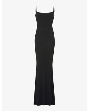 Skims Soft Lounge Stretch-Jersey Nightdress - Black