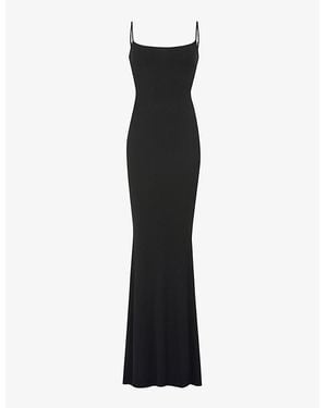 Skims Soft Lounge Stretch-Jersey Nightdress - Black