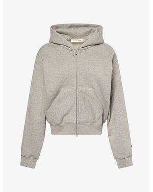 Fear Of God Classic Zip-Up Cotton-Jersey Hoody - Grey