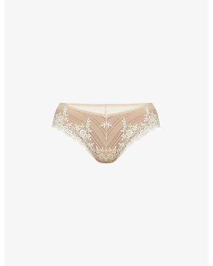 Wacoal Embrace Lace Stretch-Lace Tanga Briefs - White