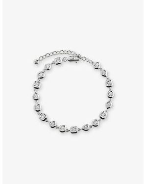 Monica Vinader Bezel Sterling- And 0.5Ct Brilliant-Cut Diamond Chain Bracelet - White