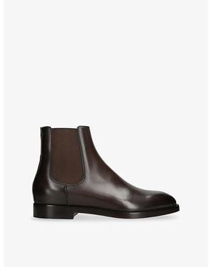 ZEGNA Torino Leather Chelsea Boots - Brown