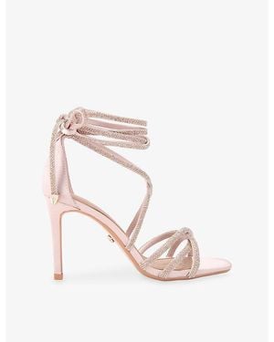 Carvela Kurt Geiger Paparazzi Satin Heeled Sandals - Pink