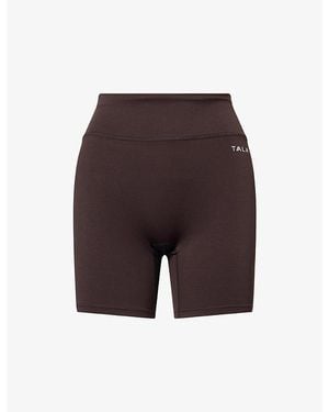 WE Are Tala High-Rise Logo-Print Cycling Shorts - Brown