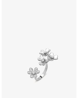 Van Cleef & Arpels Frivole Rhodium Plated 18Ct- And Diamond Between The Finger Ring - Metallic