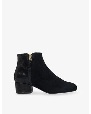 Dune Pipsi Smart Suede Ankle Boots - Black
