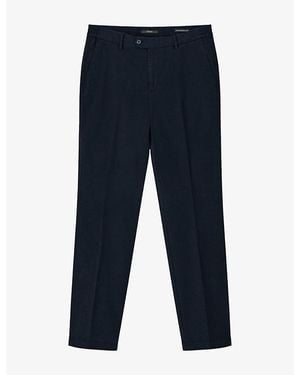 BOGGI Straight-Leg Regular-Fit Stretch Cotton-Blend Trousers - Blue