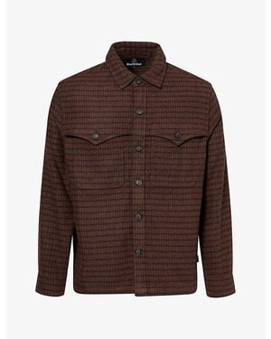 Barbour Hatfield Checked Wool-Blend Overshirt - Brown