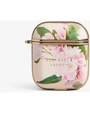 Ted Baker Freesey Floral-print 1st And 2nd Gen Airpod Case - White