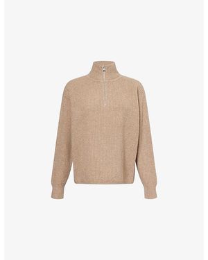 Jenni Kayne Fisherman High-Neck Cashmere Jumper - Natural