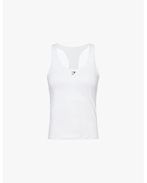GYMSHARK Everyday Shelf Stretch-Polyester Top - White