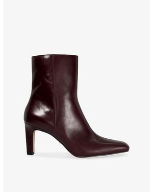 Dune Ovation Heeled Leather Ankle Boots - Brown