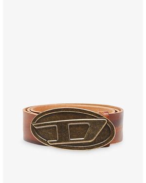 DIESEL B-1Dr 2.0 Waxed Leather Belt - Brown