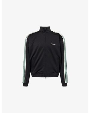 Represent Taped Logo-Embroidered Jersey Track Jacket - Black