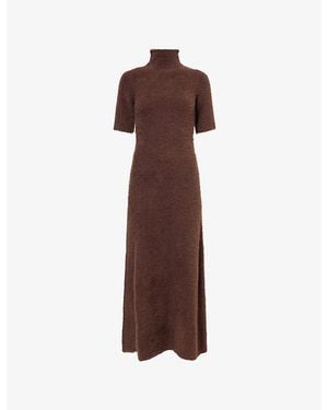 Pretty Lavish Belisse Turtleneck Knitted Maxi Dress - Brown