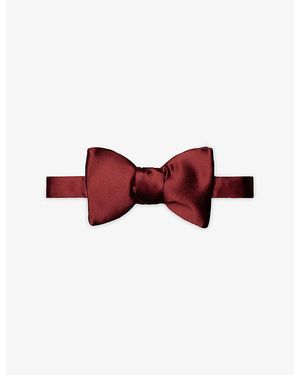 Eton Evening Tied Silk Bow Tie - Red