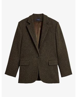 Soeur Sevres Single-Breasted Wool Blazer - Green