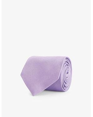 Tom Ford Alternate-Pattern Silk Tie - Purple