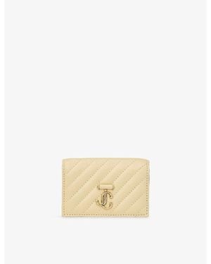 Jimmy Choo Curve Nello Quilted Leather Cardholder - Natural