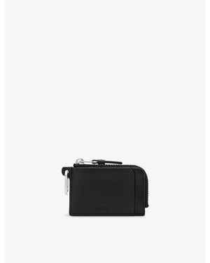 AllSaints Remy Logo-Debossed Square Leather Wallet - Black