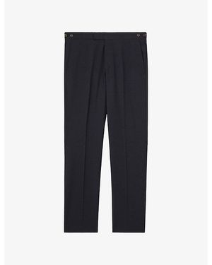 Reiss Promise Slim-Fit Wool-Blend Trousers - Black