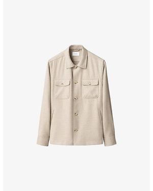 Eton Four Pocket Relaxed-Fit Wool And Cashmere Overshirt - Natural