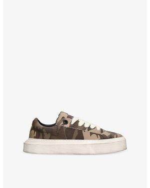 Cole Buxton The Wilson Court Woven Low-Top Trainers - White