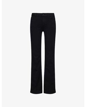 PAIGE Manhattan 32' Bootcut High-Rise Denim Jeans - Black