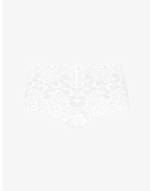 Hanro Moments Stretch-Lace Maxi Briefs - Purple