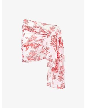 Heidi Klein Scala Cotton-Silk Sarong - Pink