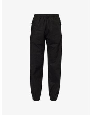 Stone Island Paracadute Brand-Badge Cotton Jogging Bottoms - Black